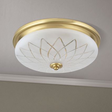 Ceiling light PORTO 2xE27/40W/230V d. 37 cm gold