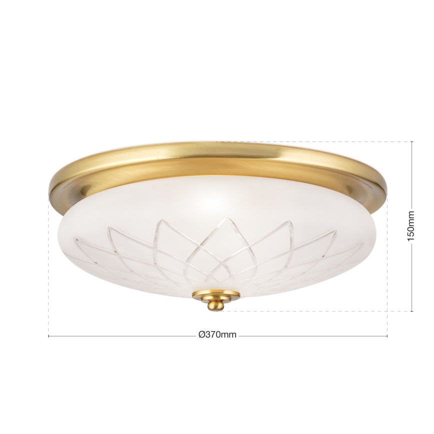 Ceiling light PORTO 2xE27/40W/230V d. 37 cm gold