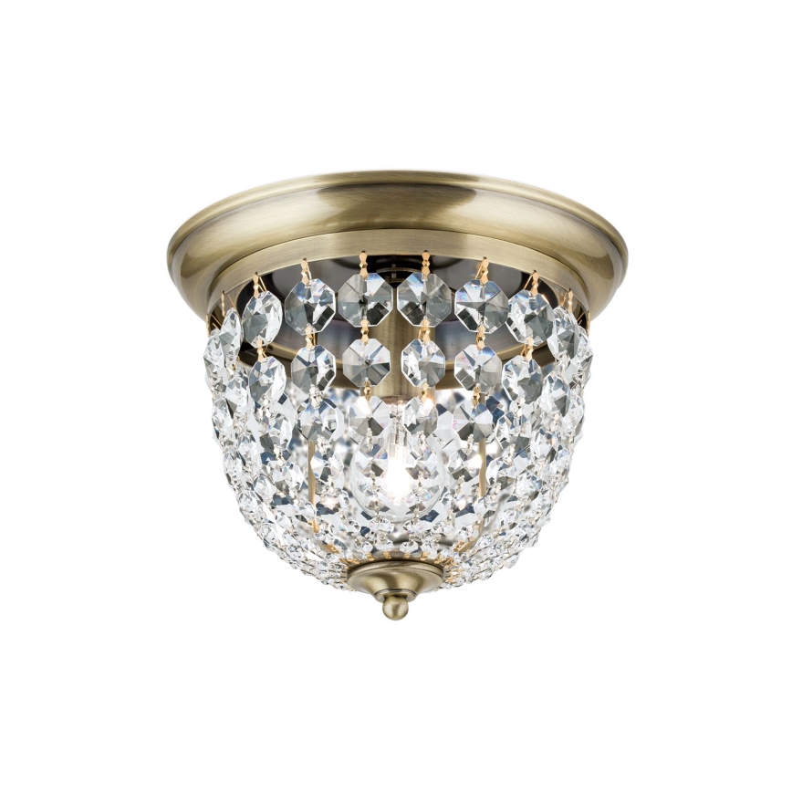 Crystal ceiling light PLAFOND 1xE27/40W/230V d. 26 cm bronze
