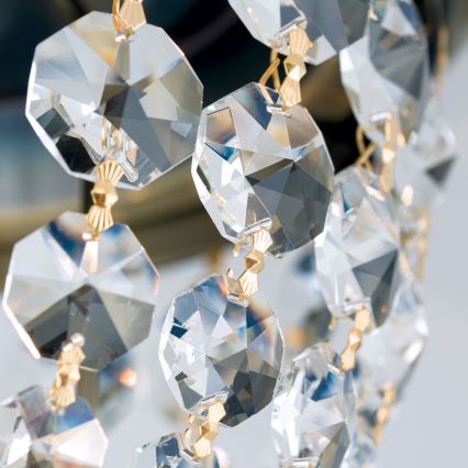 Crystal ceiling light PLAFOND 1xE27/40W/230V d. 26 cm bronze