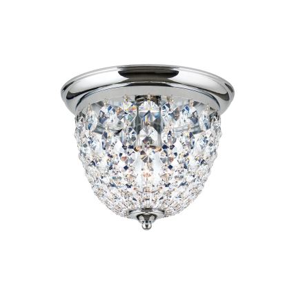 Crystal ceiling light PLAFOND 1xE27/40W/230V d. 26 cm shiny chrome