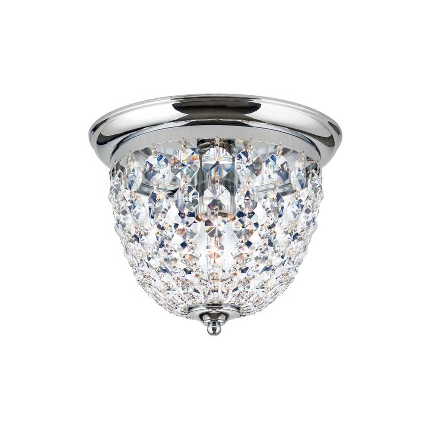 Crystal ceiling light PLAFOND 1xE27/40W/230V d. 26 cm shiny chrome