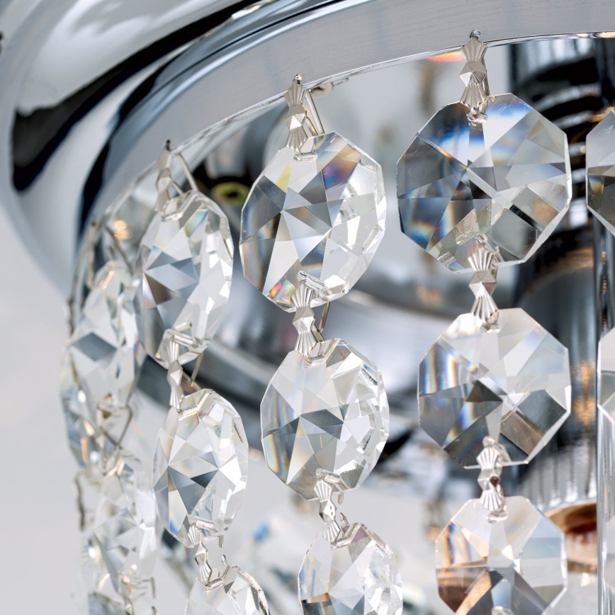 Crystal ceiling light PLAFOND 1xE27/40W/230V d. 26 cm shiny chrome