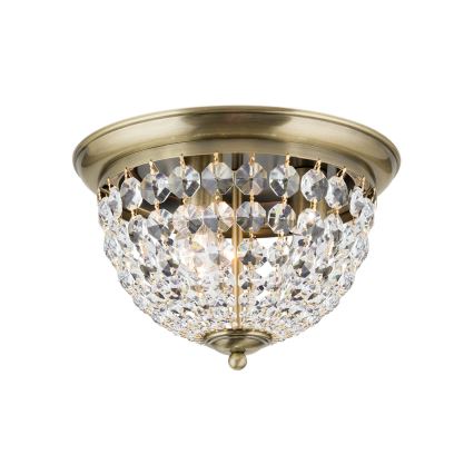 Crystal ceiling light PLAFOND 3xE27/40W/230V d. 35 cm bronze