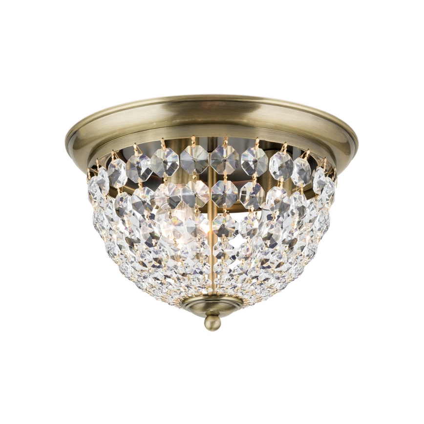 Crystal ceiling light PLAFOND 3xE27/40W/230V d. 35 cm bronze