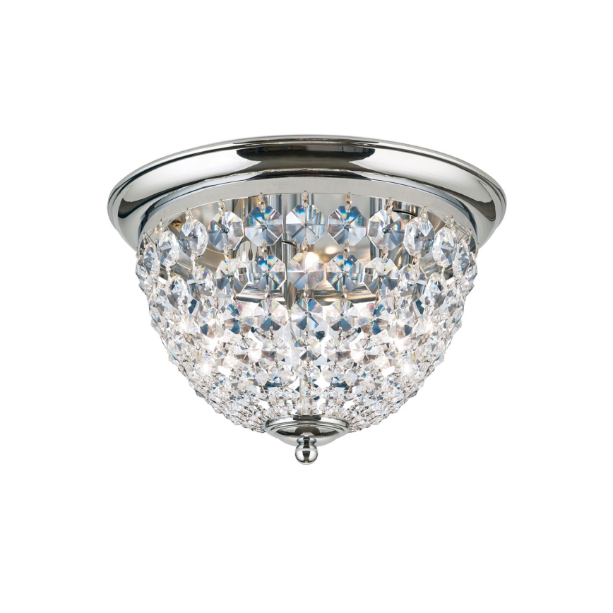 Crystal ceiling light PLAFOND 3xE27/40W/230V d. 35 cm shiny chrome
