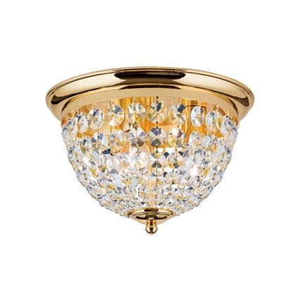 Crystal ceiling light PLAFOND 3xE27/40W/230V d. 35 cm gold