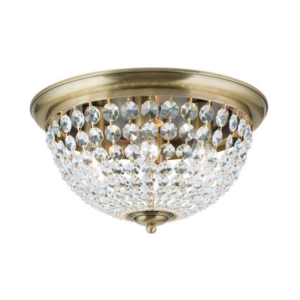Crystal ceiling light PLAFOND 6xE27/40W/230V d. 47 cm bronze