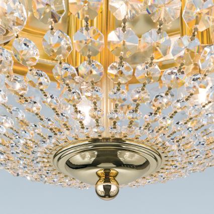 Crystal ceiling light PLAFOND 6xE27/40W/230V d. 47 cm gold