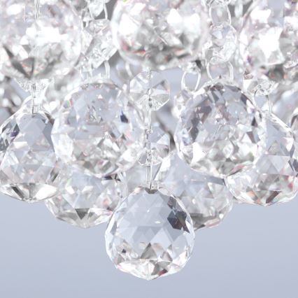Crystal ceiling light GLORIA 4xG9/40W/230V d. 38 cm clear/shiny chrome