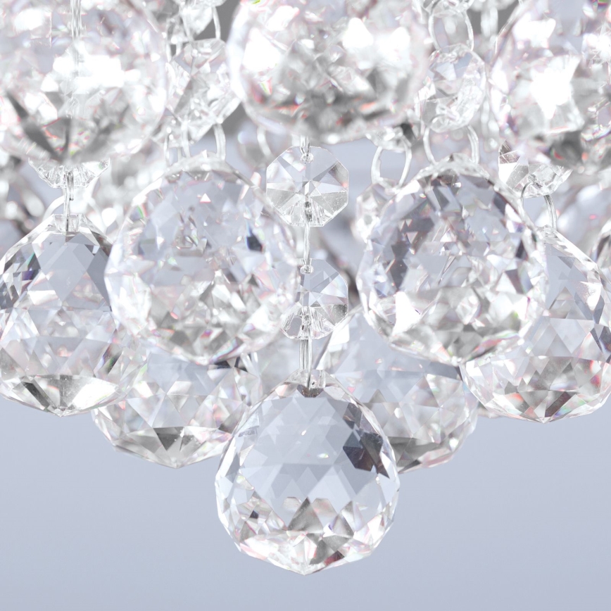 Crystal ceiling light GLORIA 4xG9/40W/230V d. 38 cm clear/shiny chrome