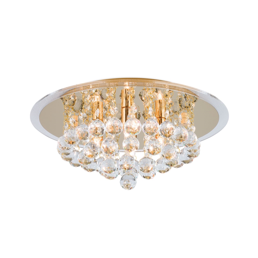 Crystal ceiling light GLORIA 4xG9/40W/230V d. 38 cm gold