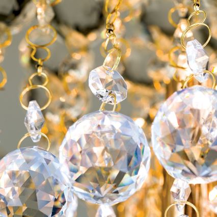Crystal ceiling light GLORIA 4xG9/40W/230V d. 38 cm gold