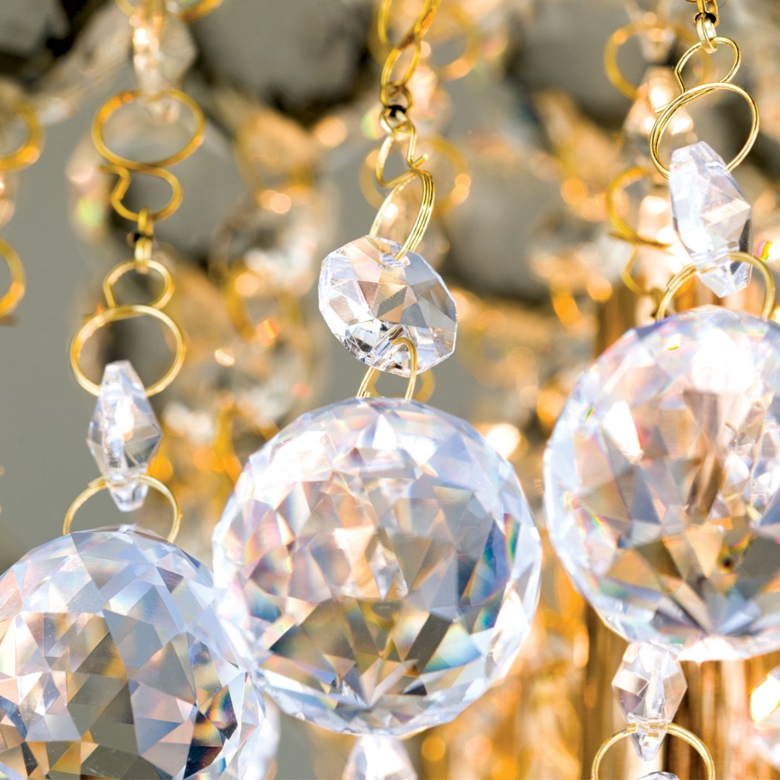Crystal ceiling light GLORIA 4xG9/40W/230V d. 38 cm gold