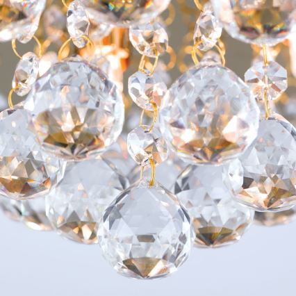Crystal ceiling light GLORIA 4xG9/40W/230V d. 38 cm gold