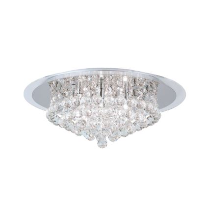 Crystal ceiling light GLORIA 6xG9/40W/230V d. 50 cm clear/shiny chrome