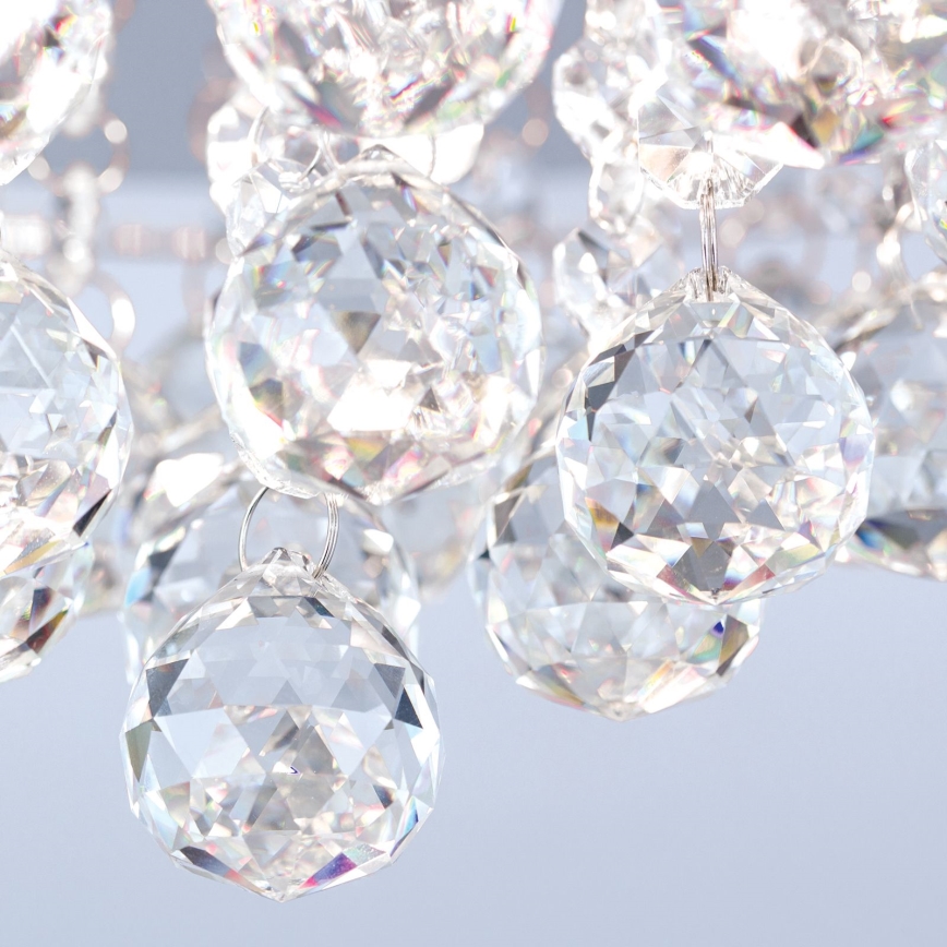 Crystal ceiling light GLORIA 6xG9/40W/230V d. 50 cm clear/shiny chrome