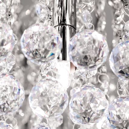 Crystal ceiling light GLORIA 6xG9/40W/230V d. 50 cm clear/shiny chrome