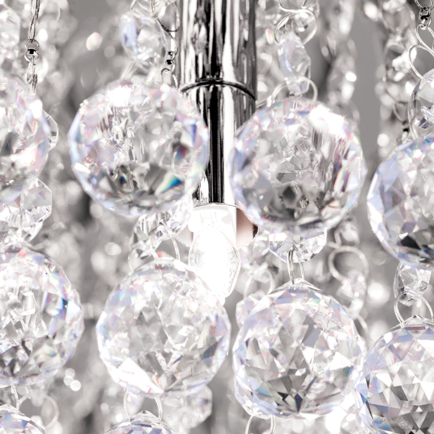 Crystal ceiling light GLORIA 6xG9/40W/230V d. 50 cm clear/shiny chrome