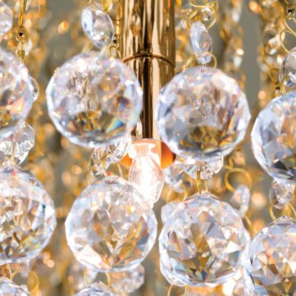 Crystal ceiling light GLORIA 6xG9/40W/230V d. 50 cm gold