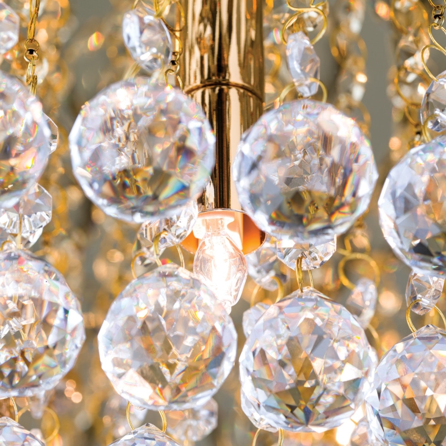 Crystal ceiling light GLORIA 6xG9/40W/230V d. 50 cm gold