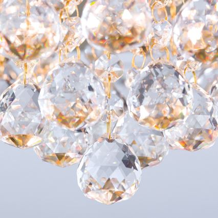 Crystal ceiling light GLORIA 6xG9/40W/230V d. 50 cm gold