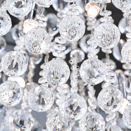 Crystal ceiling light GLORIA 9xG9/40W/230V d. 62 cm clear/shiny chrome
