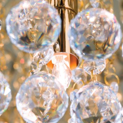 Crystal ceiling light GLORIA 9xG9/40W/230V d. 62 cm gold
