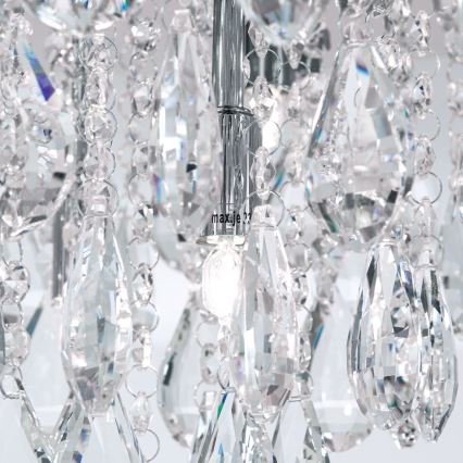 Crystal ceiling light CELESTE 6xG9/40W/230V d. 45 cm shiny chrome