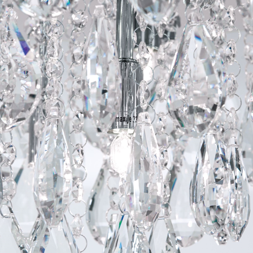 Crystal ceiling light CELESTE 6xG9/40W/230V d. 45 cm shiny chrome