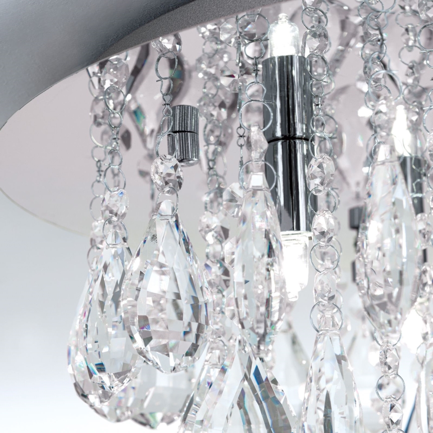 Crystal ceiling light CELESTE 6xG9/40W/230V d. 45 cm shiny chrome