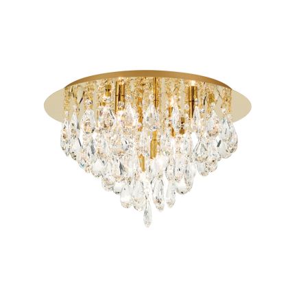 Crystal ceiling light CELESTE 6xG9/40W/230V d. 45 cm gold