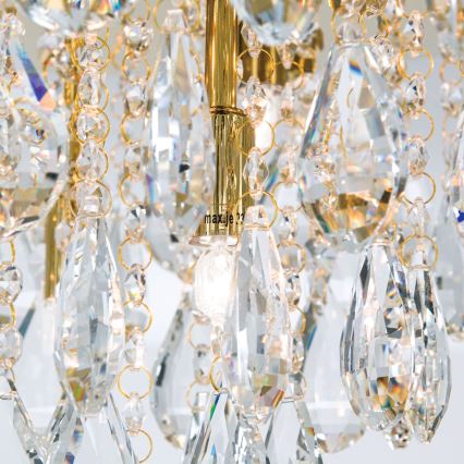 Crystal ceiling light CELESTE 6xG9/40W/230V d. 45 cm gold