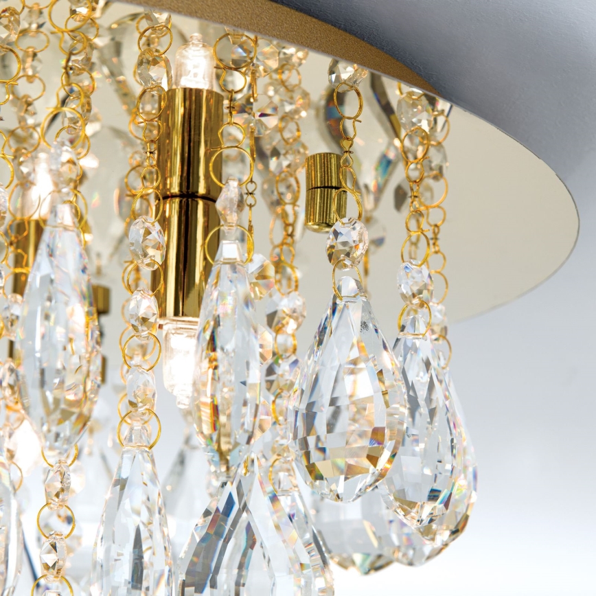Crystal ceiling light CELESTE 6xG9/40W/230V d. 45 cm gold