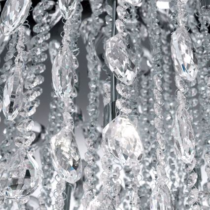 Crystal ceiling light CELESTE 12xG9/40W/230V d. 75 cm shiny chrome