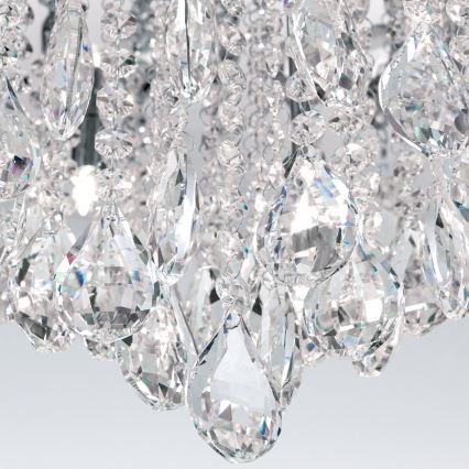 Crystal ceiling light CELESTE 12xG9/40W/230V d. 75 cm shiny chrome