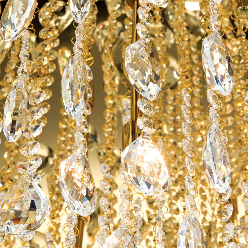 Crystal ceiling light CELESTE 12xG9/40W/230V d. 75 cm gold