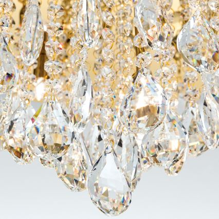 Crystal ceiling light CELESTE 12xG9/40W/230V d. 75 cm gold