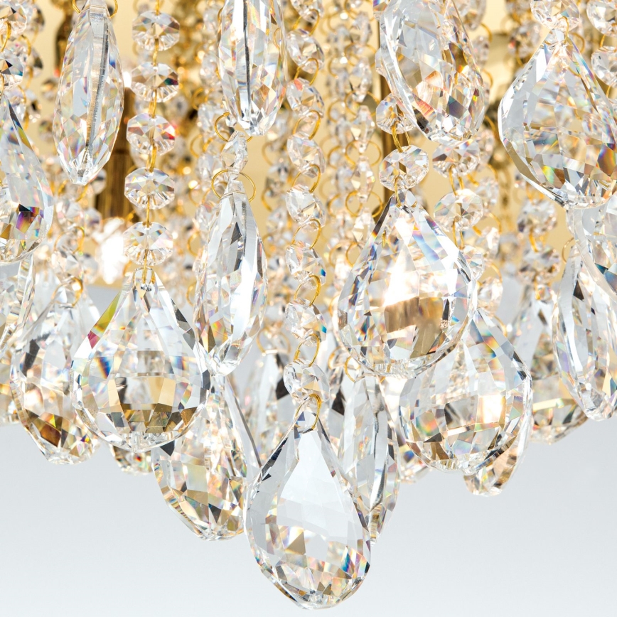 Crystal ceiling light CELESTE 12xG9/40W/230V d. 75 cm gold
