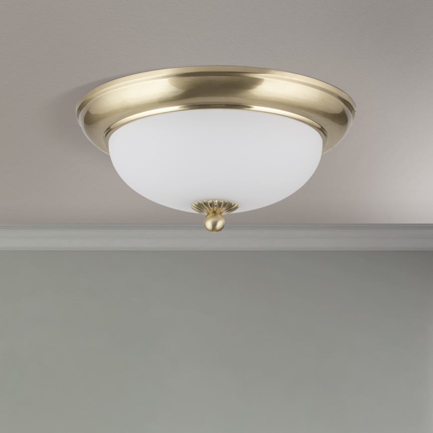 EMPIRA ceiling light, 2xE14/40W/230V, Ø 26.5 cm, brass