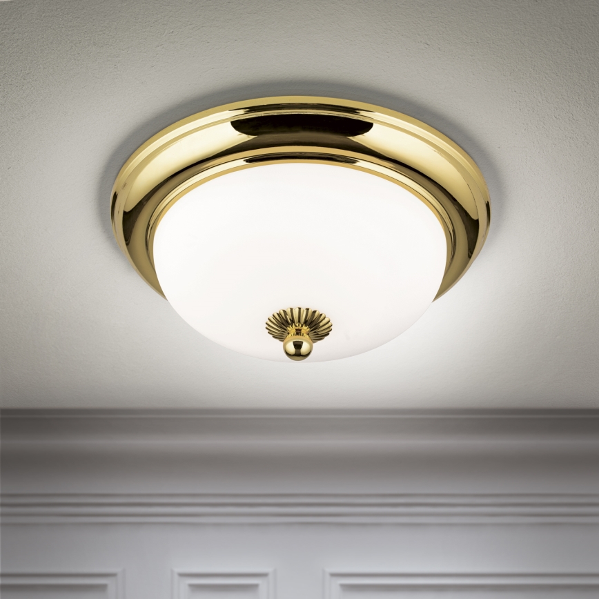EMPIRA ceiling light 2xE14/40W/230V, dia. 26,5 cm, gold finish