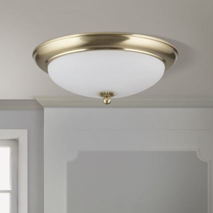 Ceiling light EMPIRA 2×E27/40W/230V Ø 35.5 cm brass