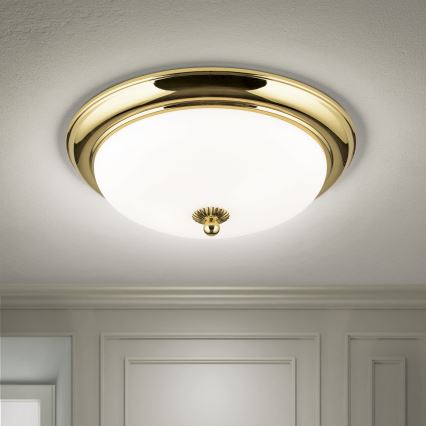 Ceiling light EMPIRA 2xE27/40W/230V Ø 35.5 cm gold