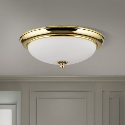 Ceiling light EMPIRA 2xE27/40W/230V Ø 35.5 cm gold