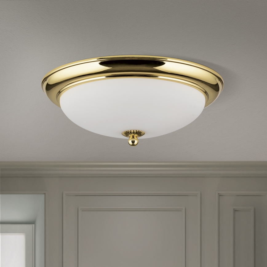 Ceiling light EMPIRA 2xE27/40W/230V Ø 35.5 cm gold