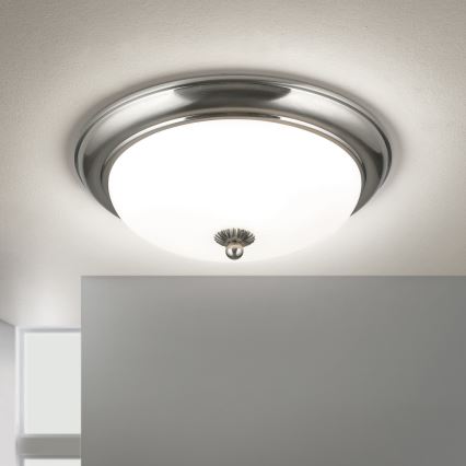 Ceiling light EMPIRA 2xE27/40W/230V diameter 35.5 cm matte chrome