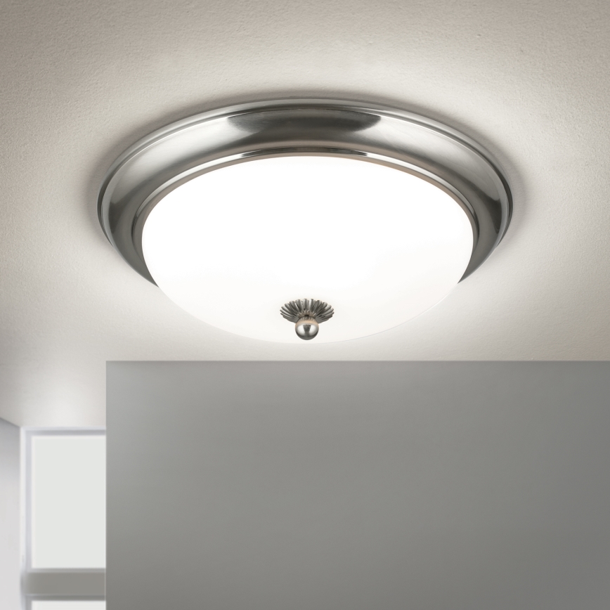 Ceiling light EMPIRA 2xE27/40W/230V diameter 35.5 cm matte chrome
