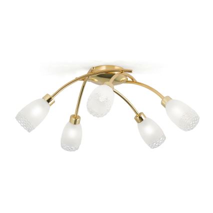 Flush-mount chandelier CARLA 5xG9/28W/230V gold