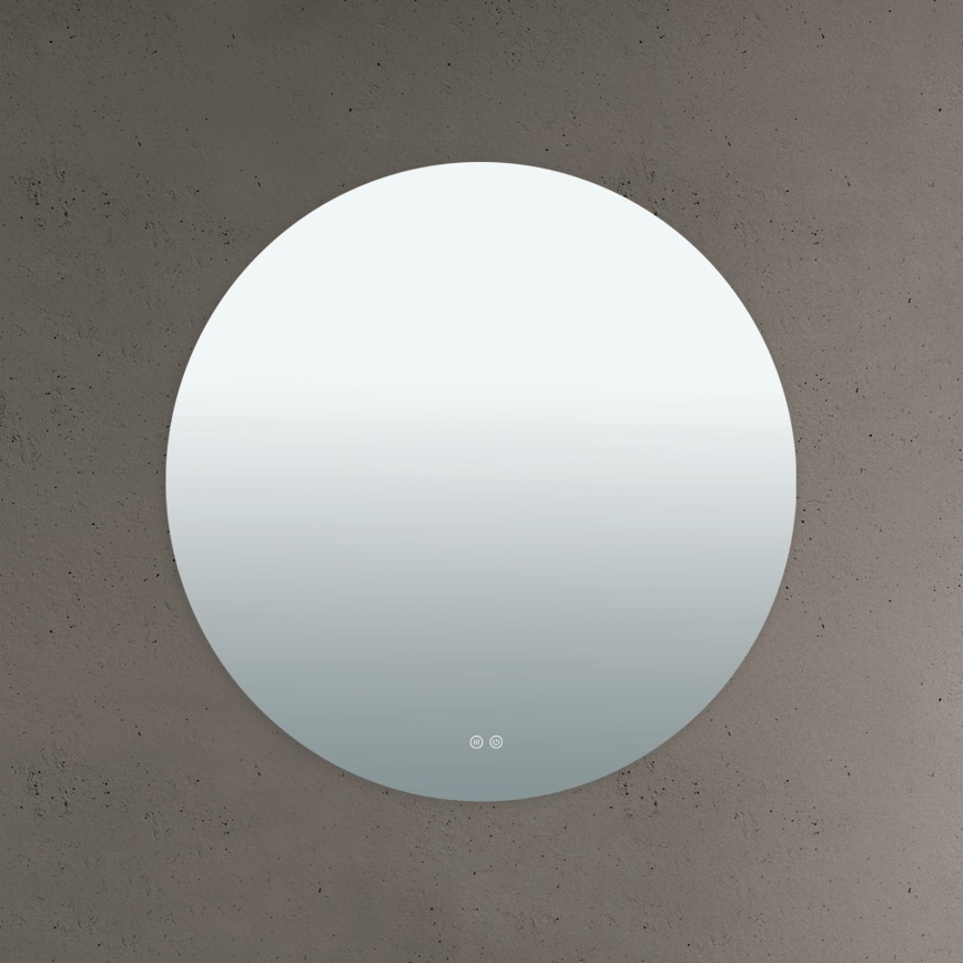 LED heated wall-mounted bathroom mirror with backlighting FOCUS LED/27W/230V 3000/4200/6000K Ø 80 cm IP44