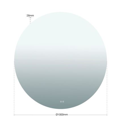 FOCUS LED backlit heated bathroom wall mirror 30W/230V 3000/4200/6000K Ø 100 cm IP44